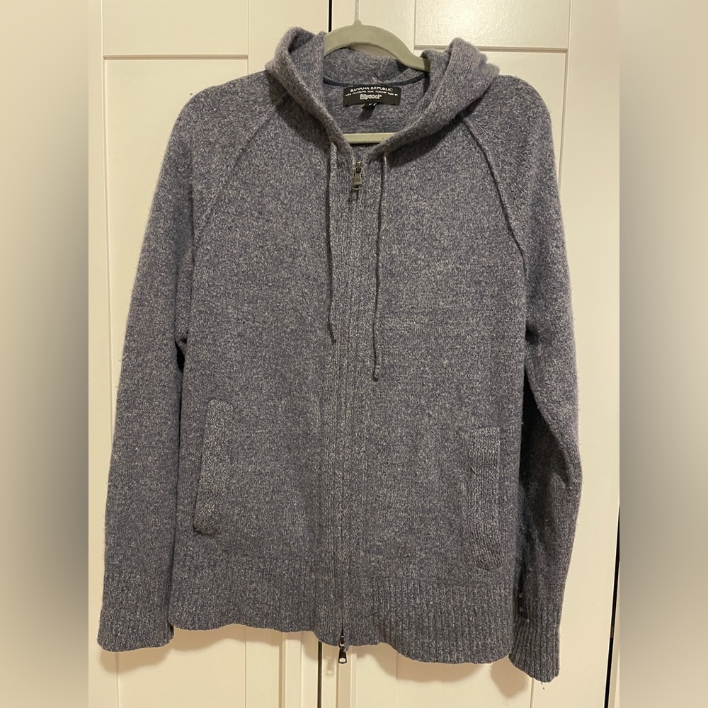 Banana Republic Gray Zippered Hoodie Size M